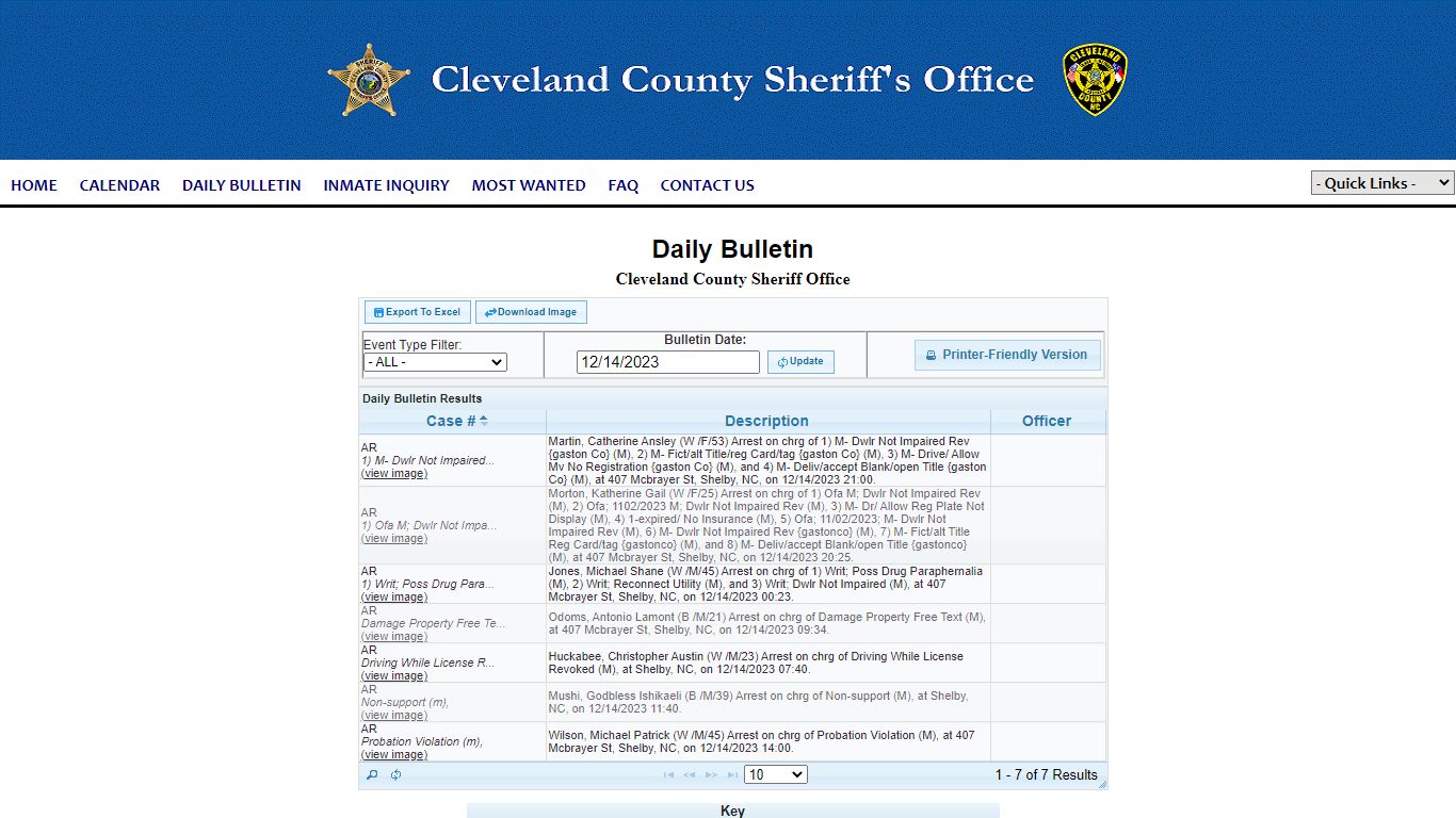 Cleveland County Sheriff Office P2C